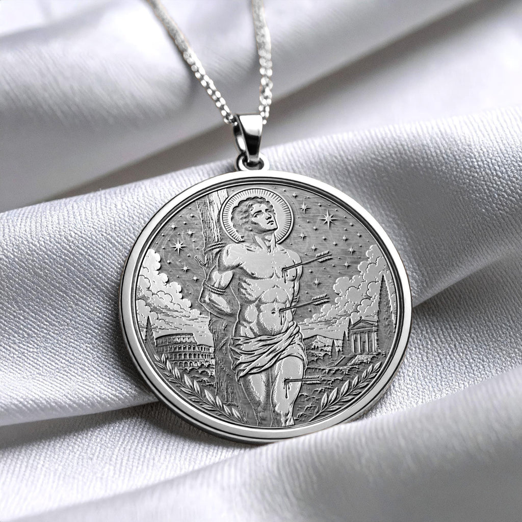 Saint Sebastian Necklace – Strength, Faith & Fearless Spirit