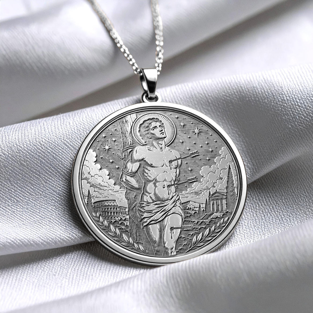 Saint Sebastian Necklace – Strength, Faith & Fearless Spirit