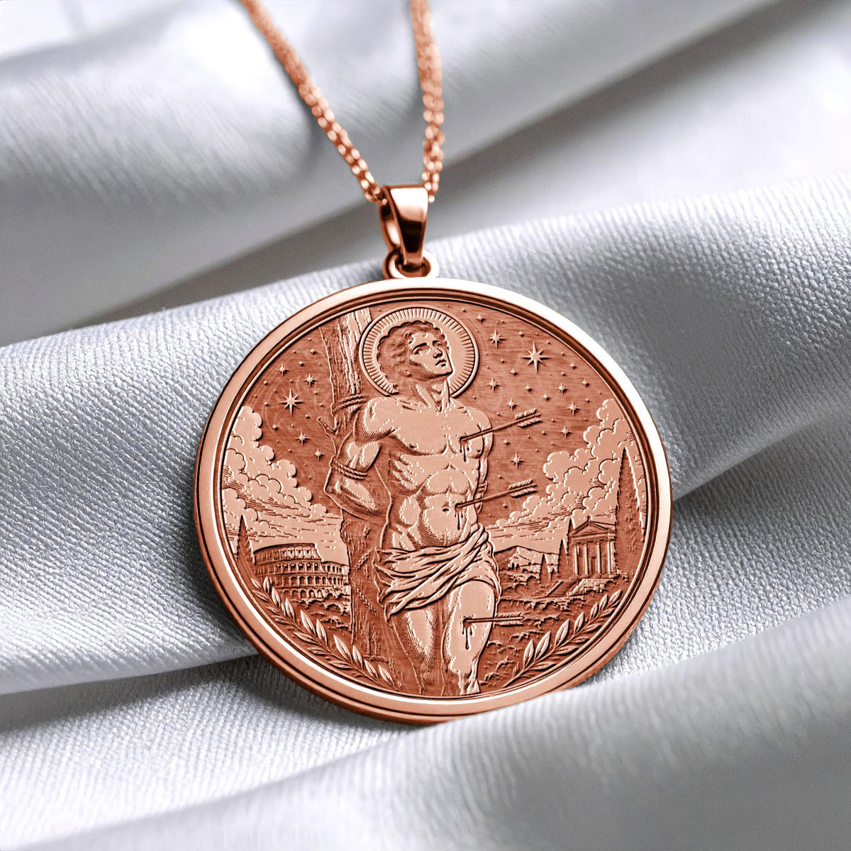 Saint Sebastian Necklace – Strength, Faith & Fearless Spirit