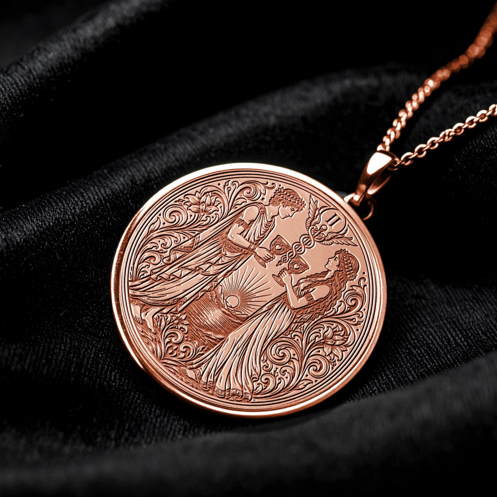 Two of Cups Tarot Pendant Necklace – Love, Harmony & Meaningful Connections