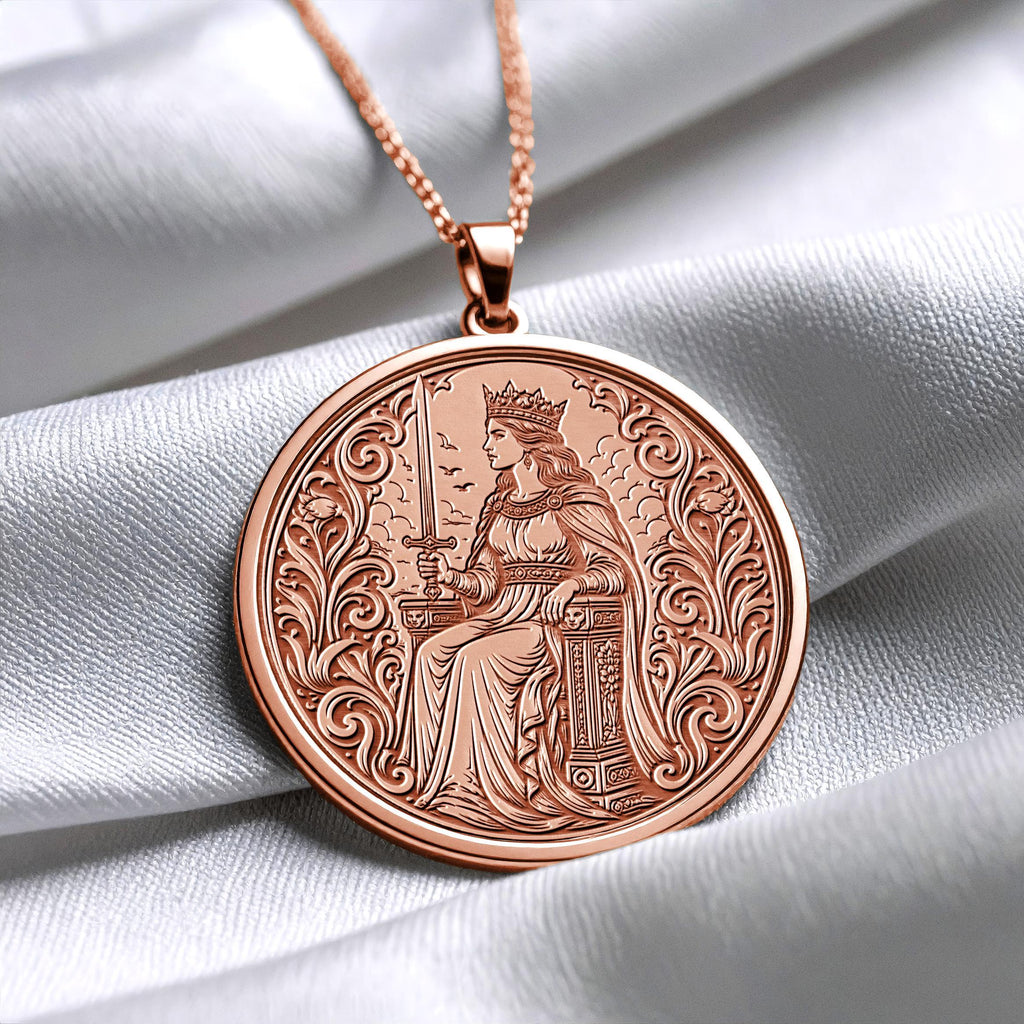 Queen of Swords Tarot Necklace – Wisdom, Independence & Clear Insight