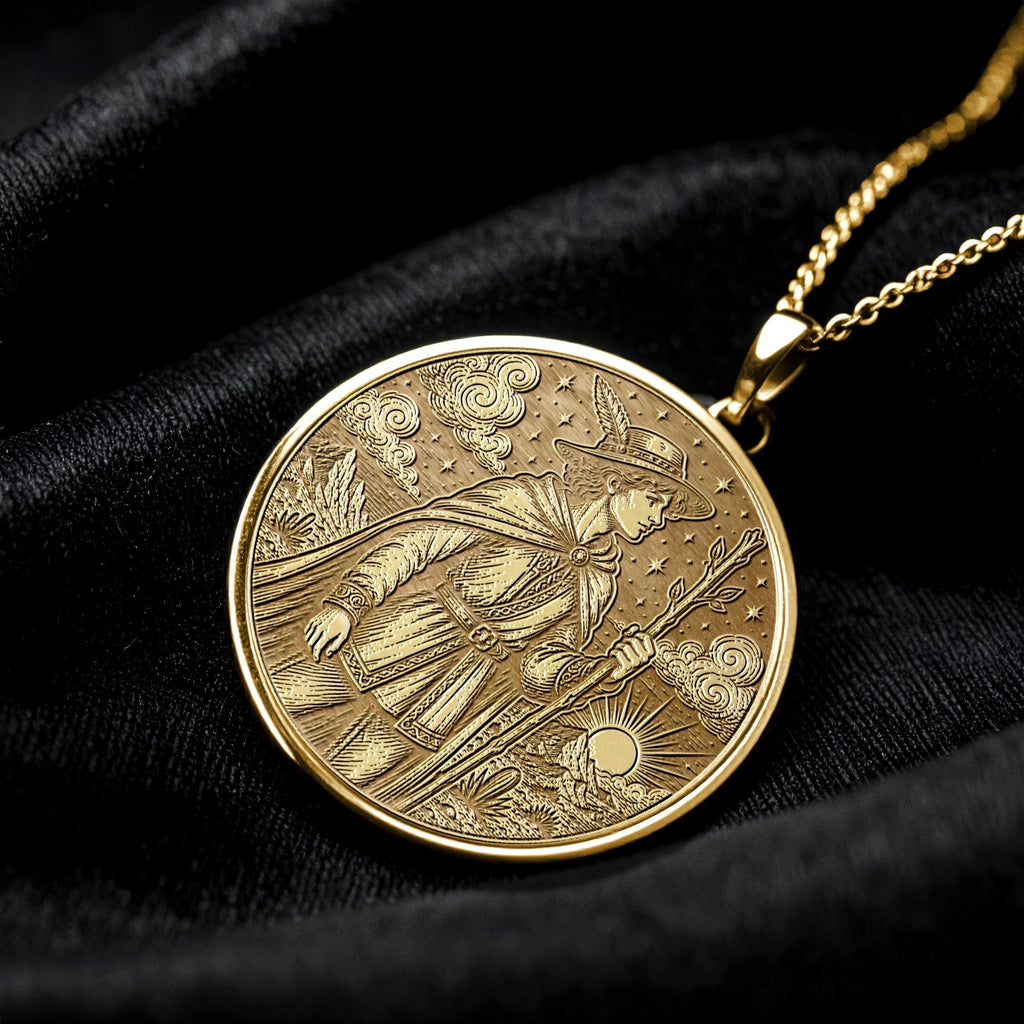 Page of Wands Tarot Necklace – Inspiration, Adventure & New Opportunities