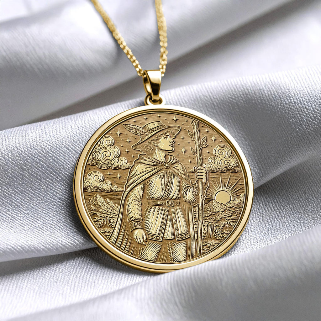 Page of Wands Tarot Necklace – Inspiration, Adventure & New Opportunities