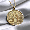 Saint Scholastica Pendant Necklace – Faith, Wisdom & Spiritual Peace