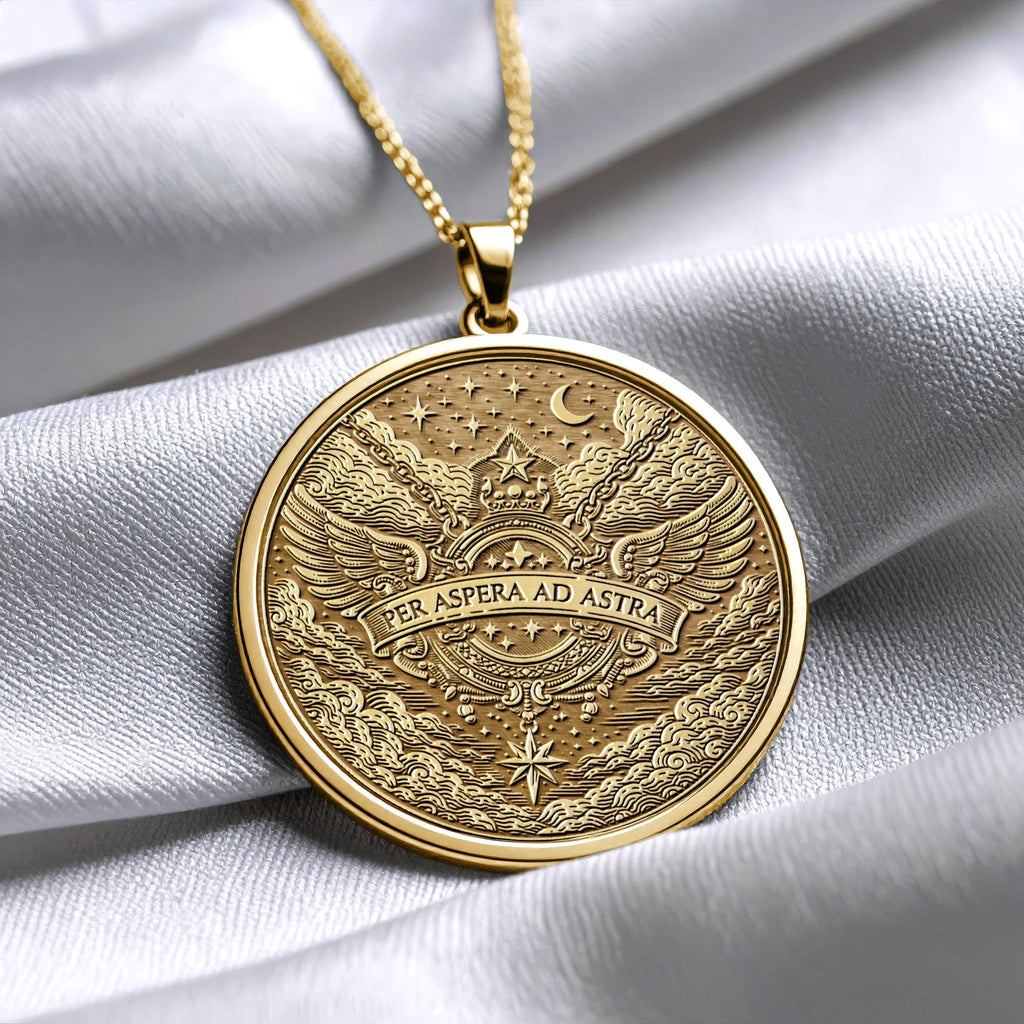 Per Aspera Ad Astra Pendant Necklace – Perseverance, Hope & Reaching the Stars