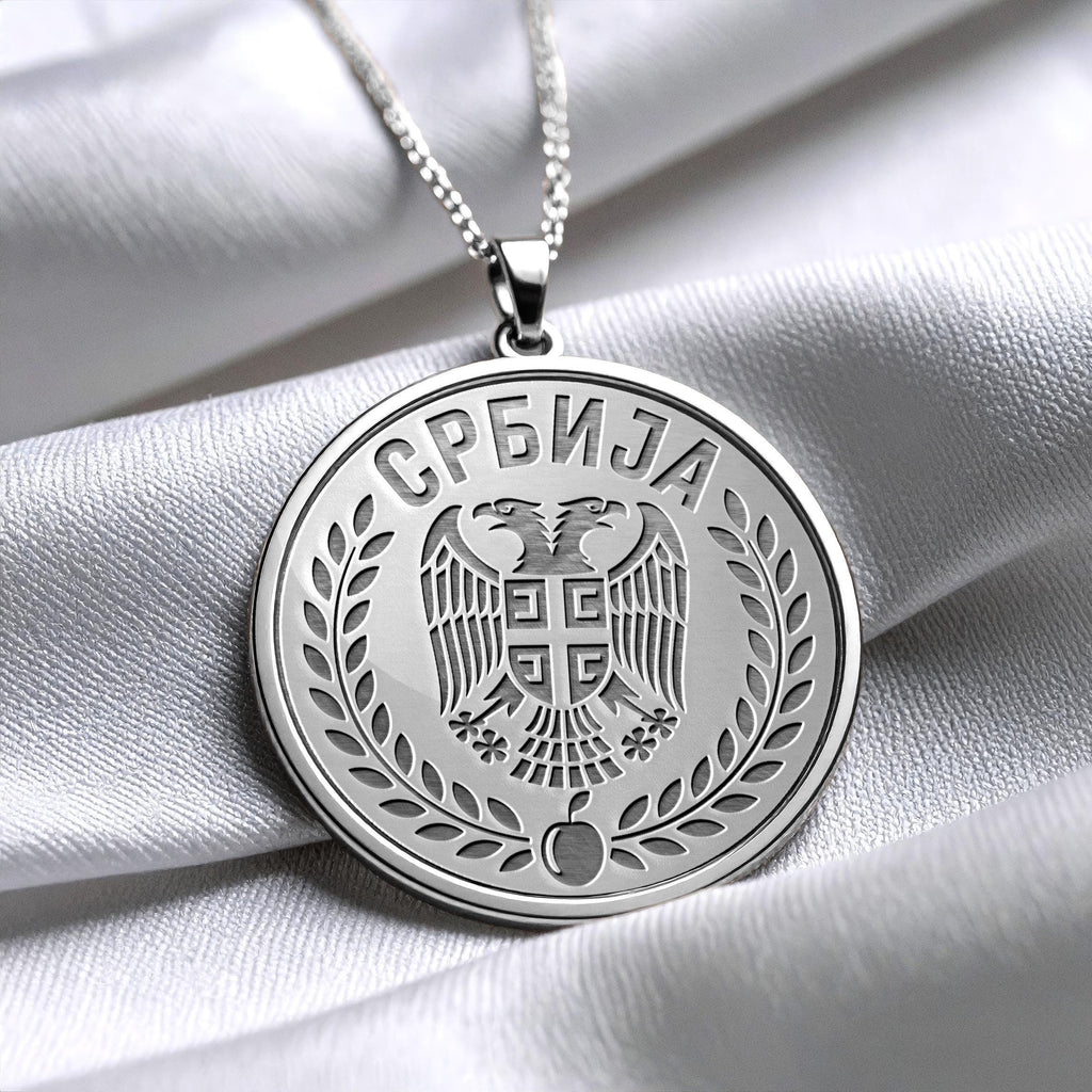 Serbian Coat of Arms Necklace – Courage, Heritage & National Pride
