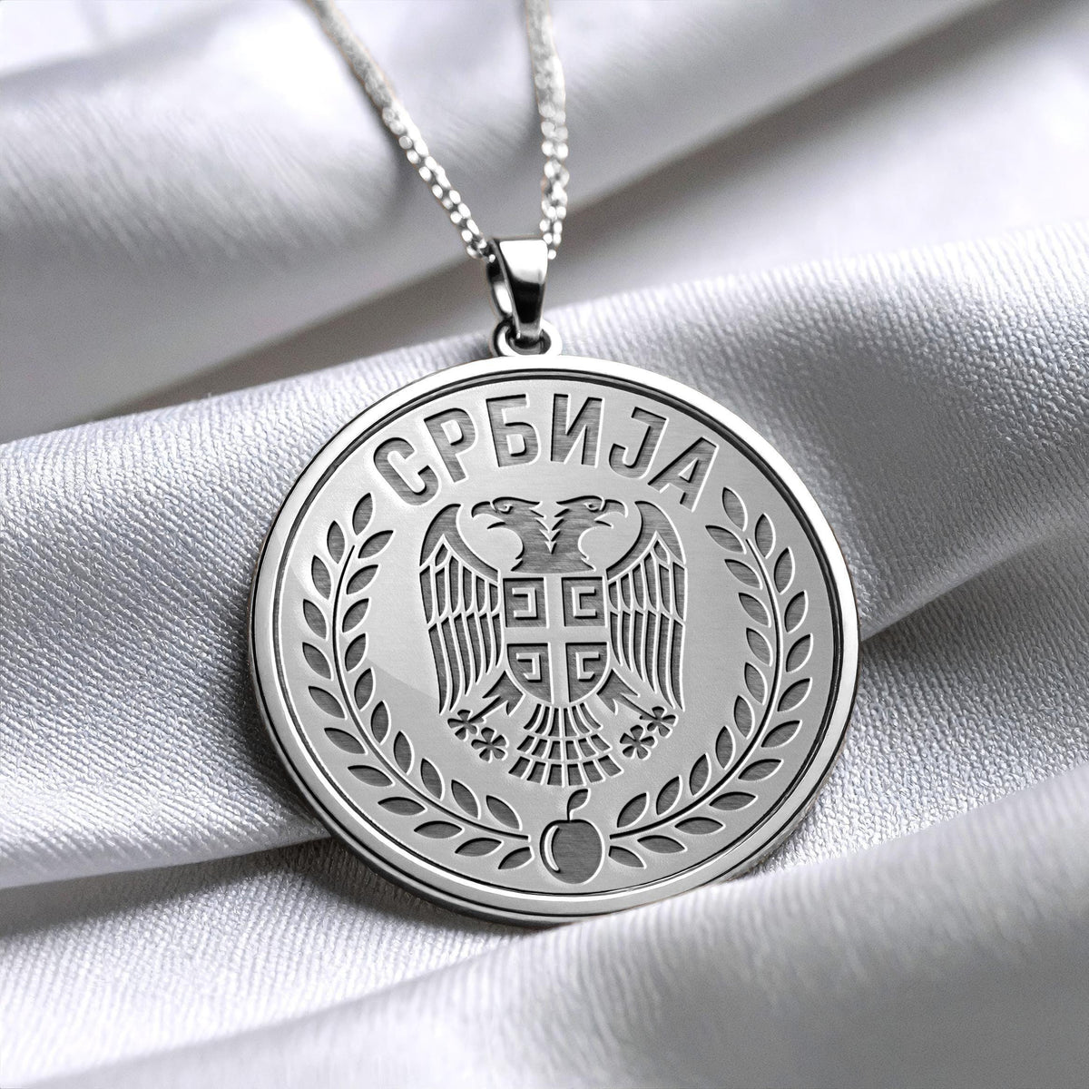 Serbian Coat of Arms Necklace – Courage, Heritage & National Pride