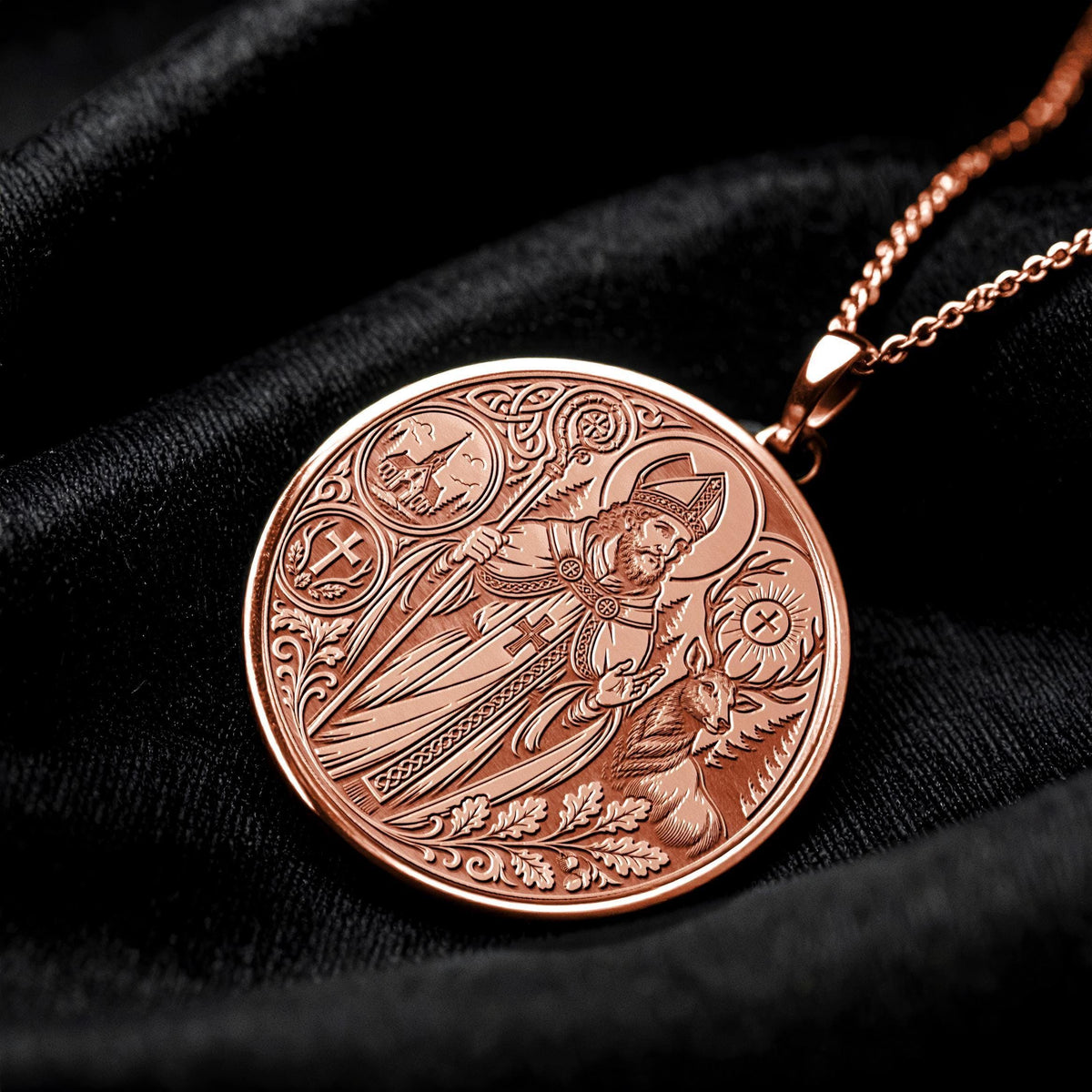 Saint Hubert Pendant Necklace – Faith, Wilderness & Noble Spirit