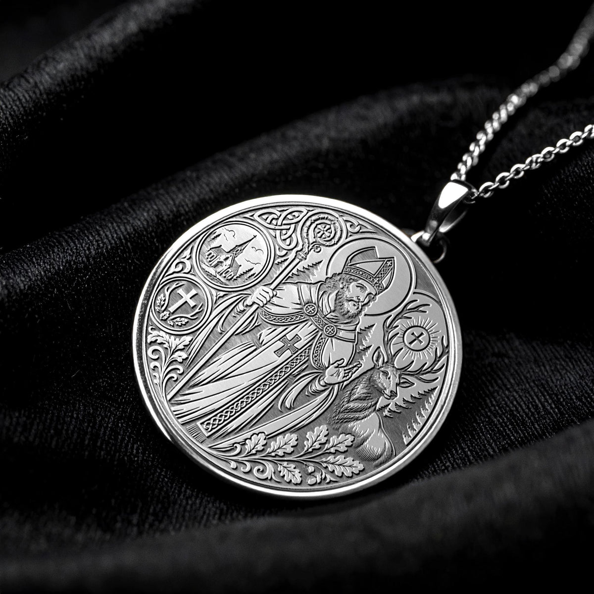 Saint Hubert Pendant Necklace – Faith, Wilderness & Noble Spirit