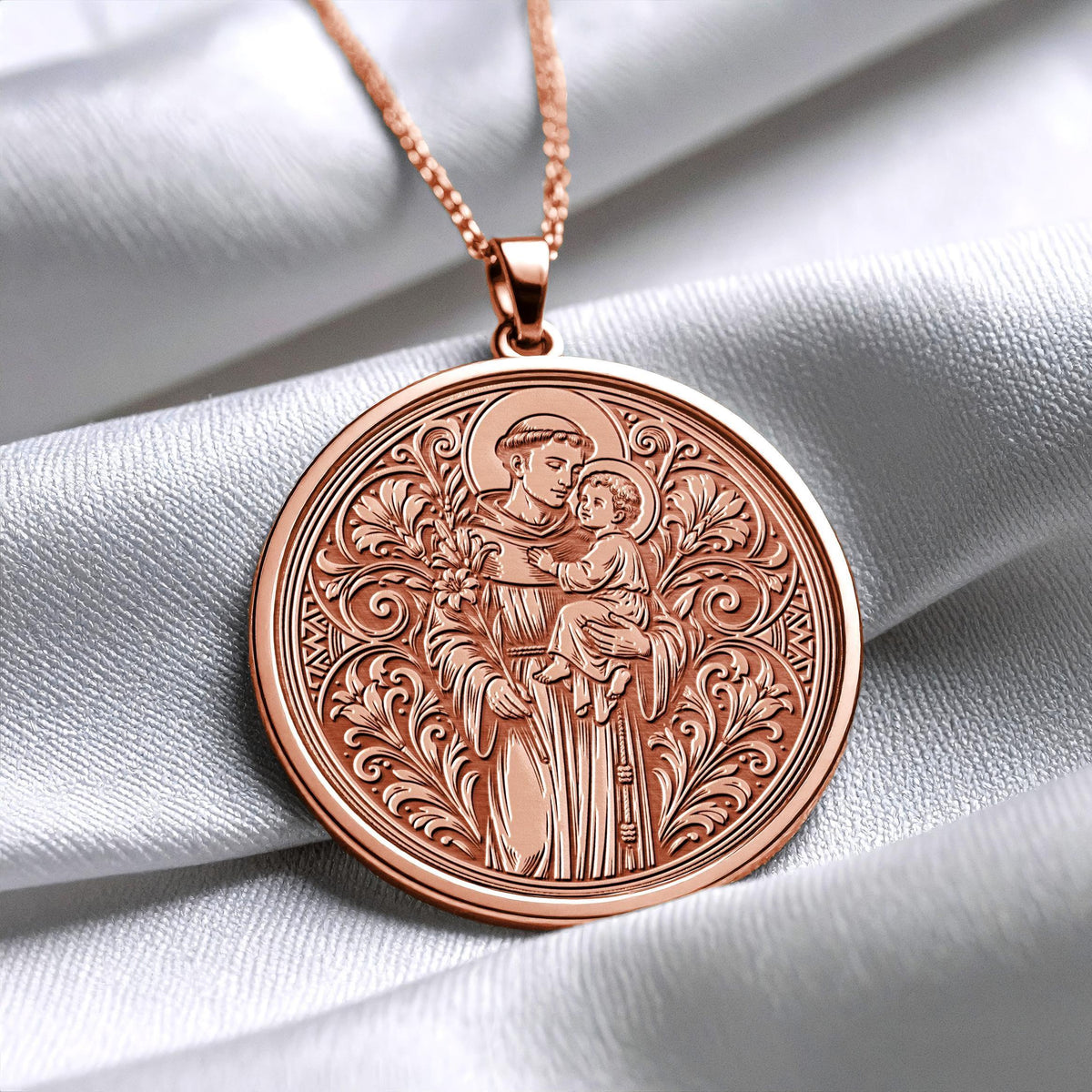Saint Anthony Pendant Necklace – Protection, Prayer & Lost Things Found