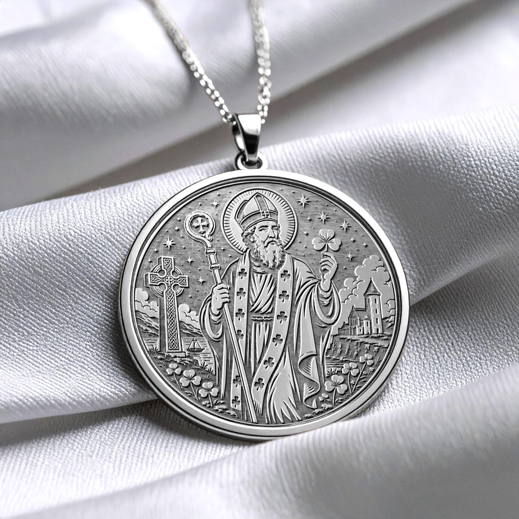 Saint Patrick Pendant Necklace – Irish Faith, Protection & Timeless Tradition