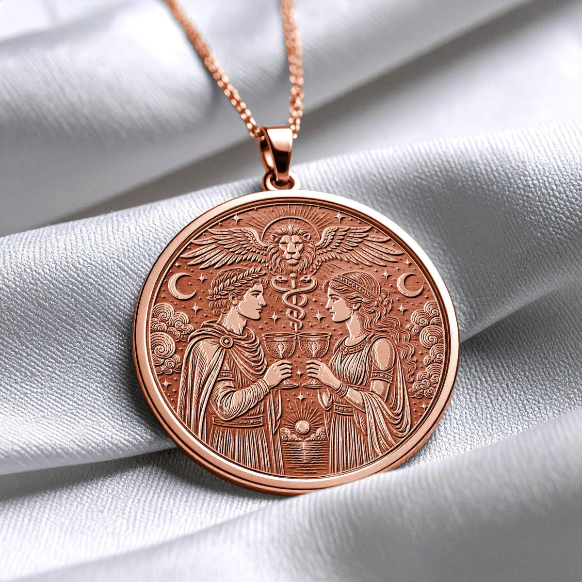 Two of Cups Tarot Pendant – Love, Unity & Meaningful Connections