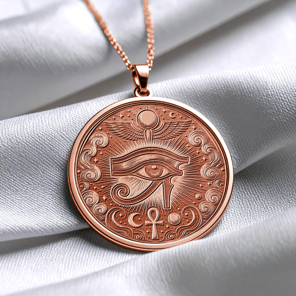 Sacred Eye of Horus Necklace – Protection, Wisdom & Divine Strength*