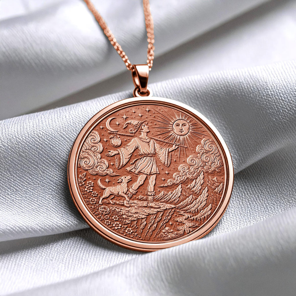 The Fool Tarot Card Necklace – New Beginnings, Freedom & Endless Possibilities
