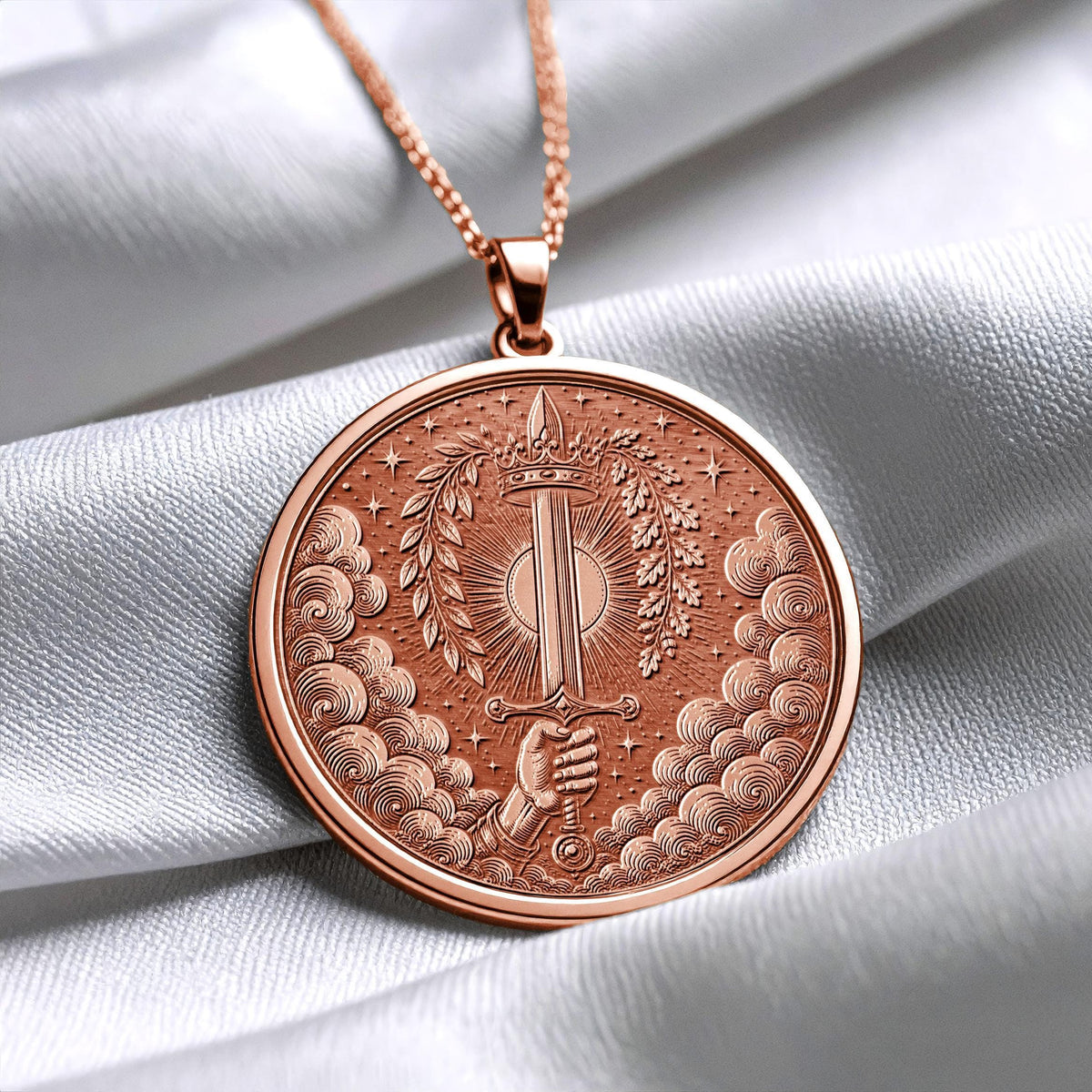 Ace of Swords Tarot Pendant Necklace – Clarity, Truth & Mental Strength