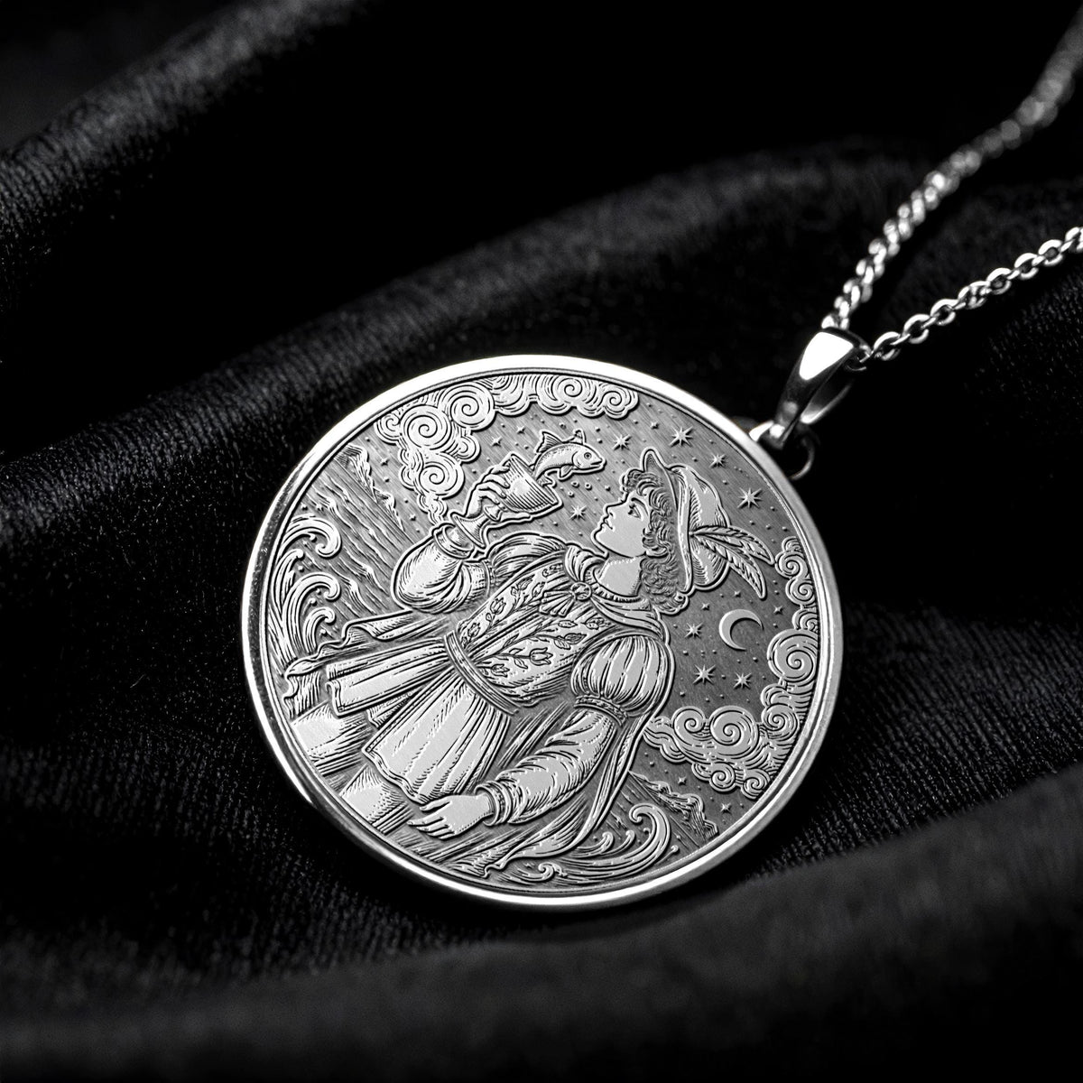 Page of Cups Tarot Pendant Necklace – Creativity, Intuition & New Possibilities