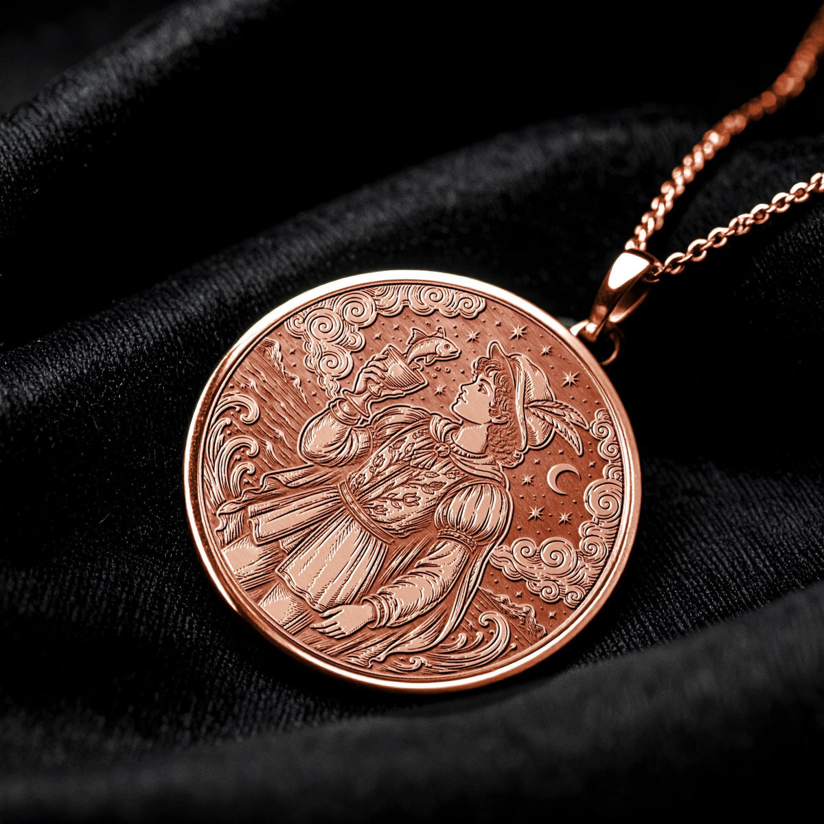Page of Cups Tarot Pendant Necklace – Creativity, Intuition & New Possibilities
