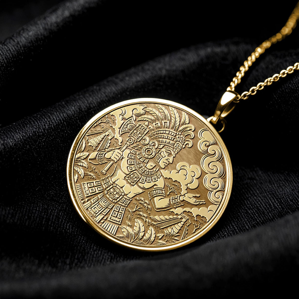 Chaac Maya God Pendant Necklace – Rain, Power & Sacred Renewal
