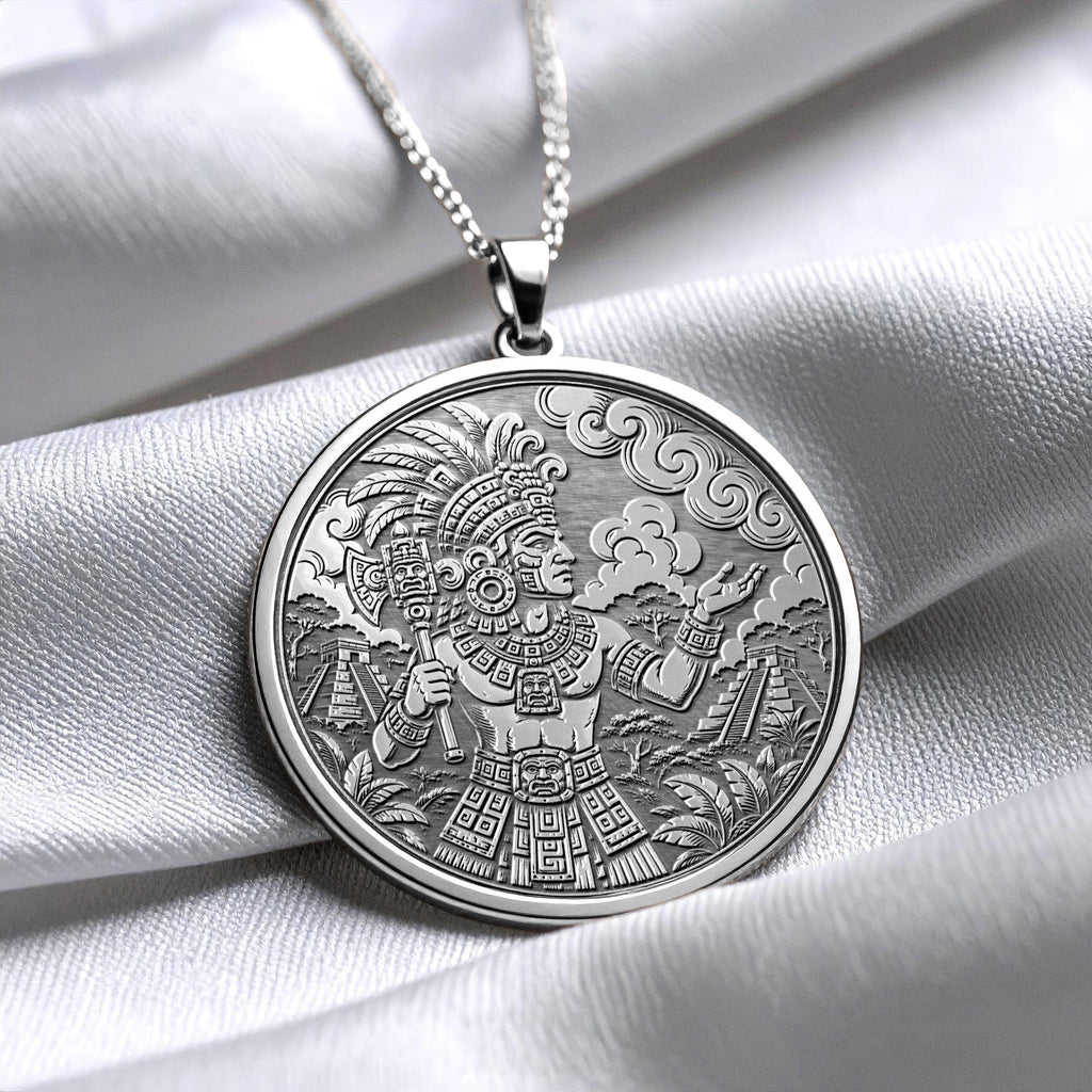 Chaac Maya God Pendant Necklace – Rain, Power & Sacred Renewal