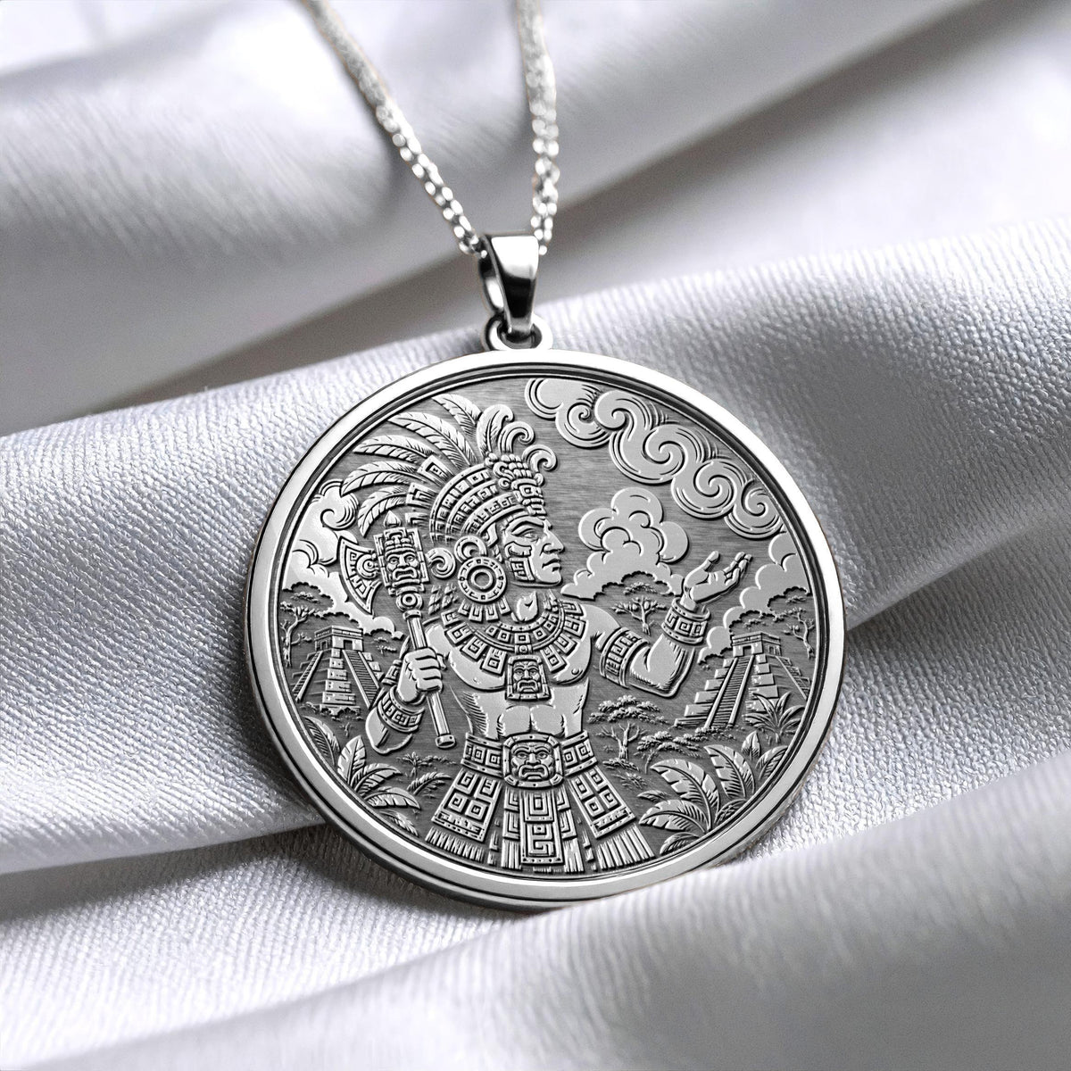 Chaac Maya God Pendant Necklace – Rain, Power & Sacred Renewal