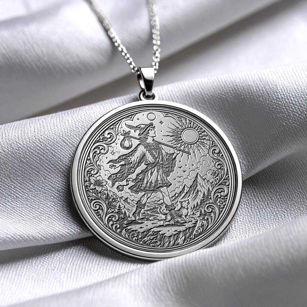The Fool Tarot Pendant Necklace – Adventure, Freedom & New Beginnings