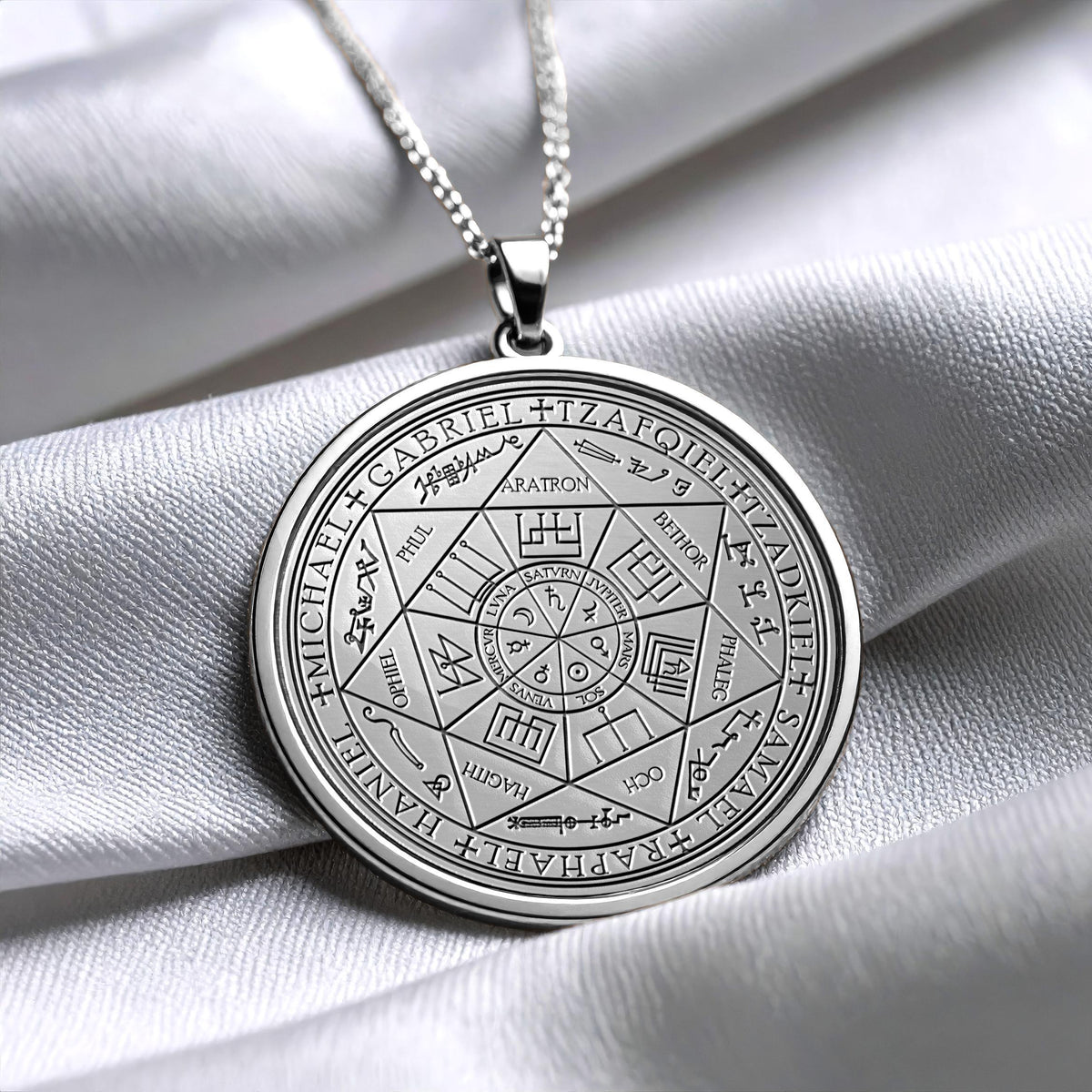 Archangel Sigil Pendant Necklace – Protection, Guidance & Divine Power