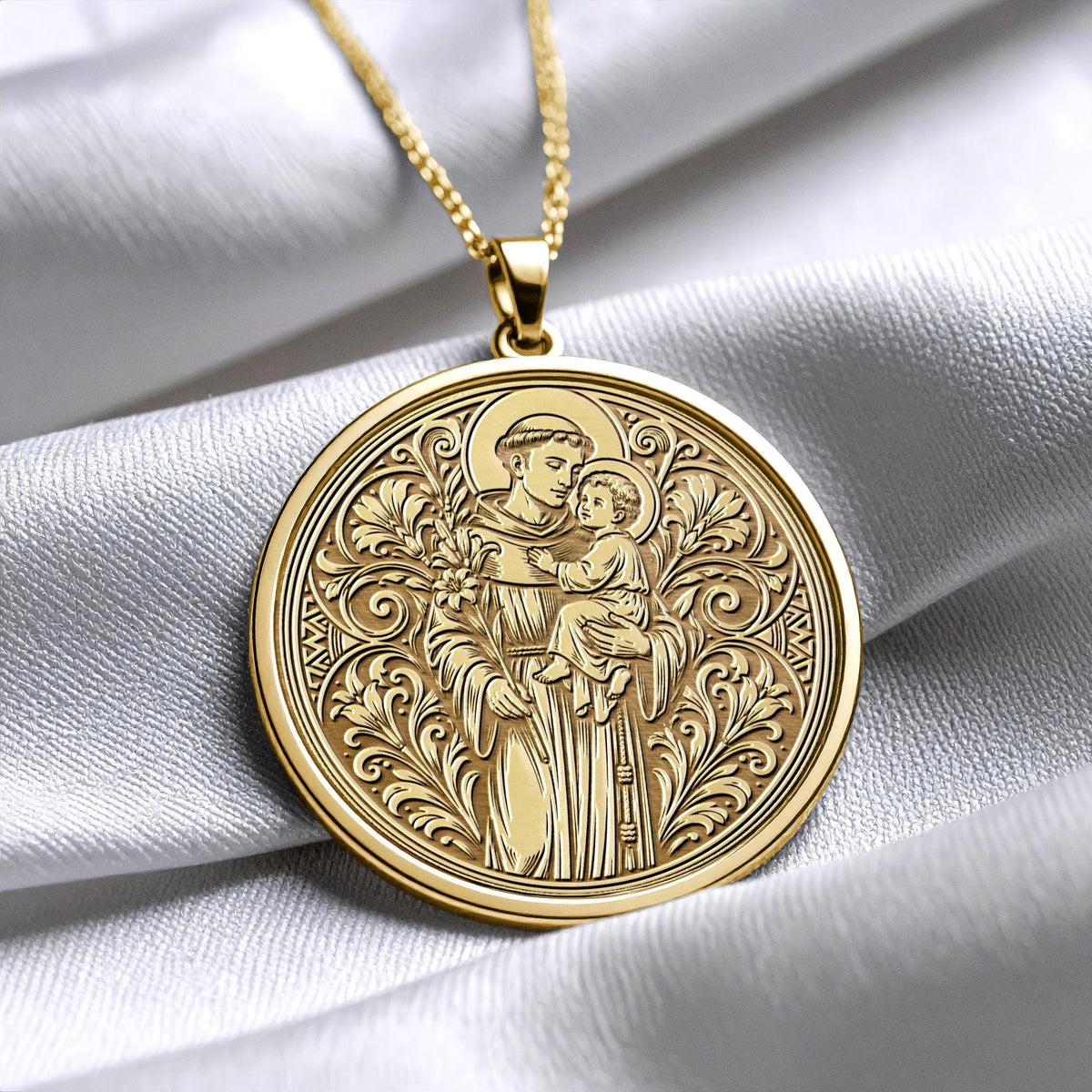 Saint Anthony Pendant Necklace – Protection, Prayer & Lost Things Found