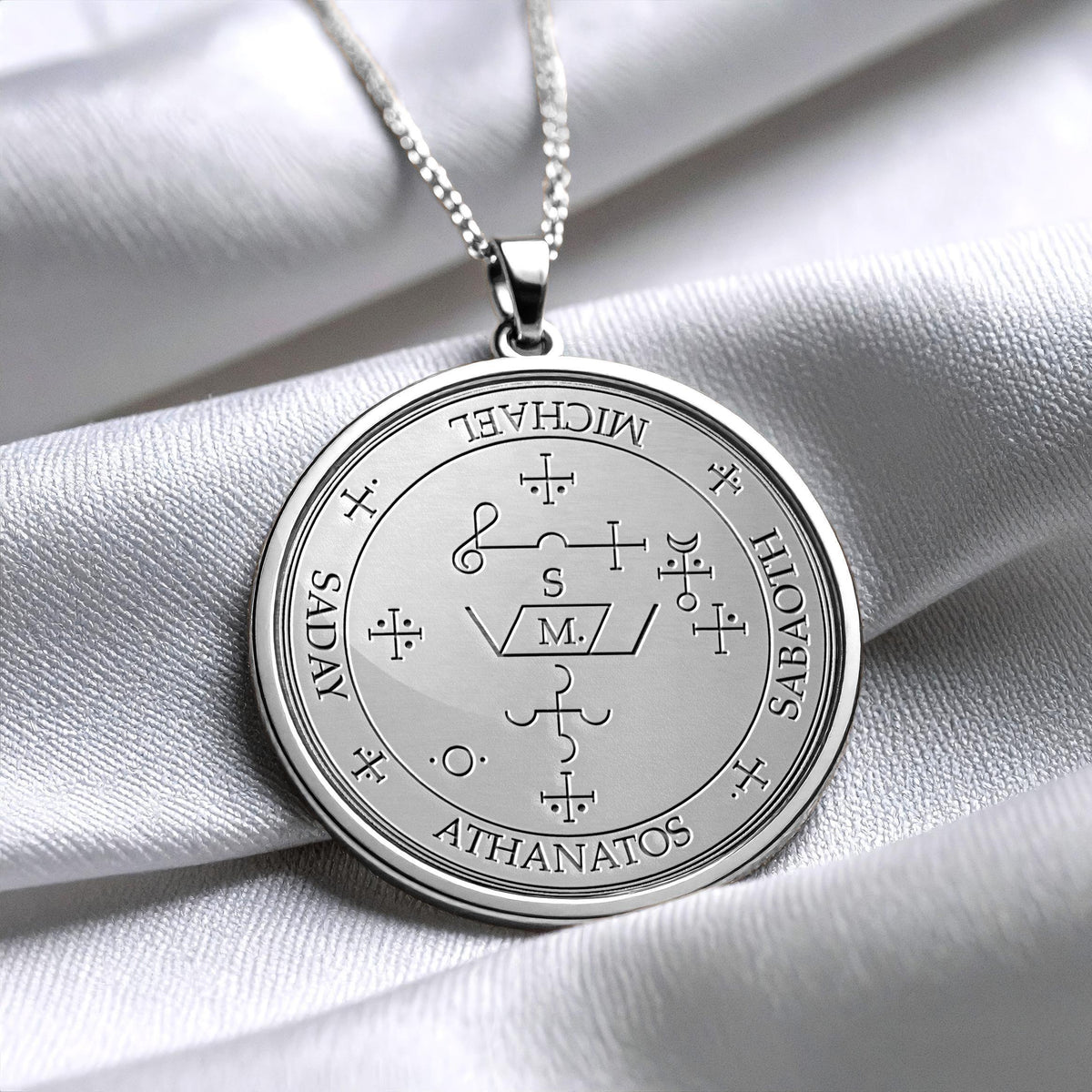 Archangel Michael Sigil Pendant Necklace – Divine Protection, Strength & Spiritual Guidance