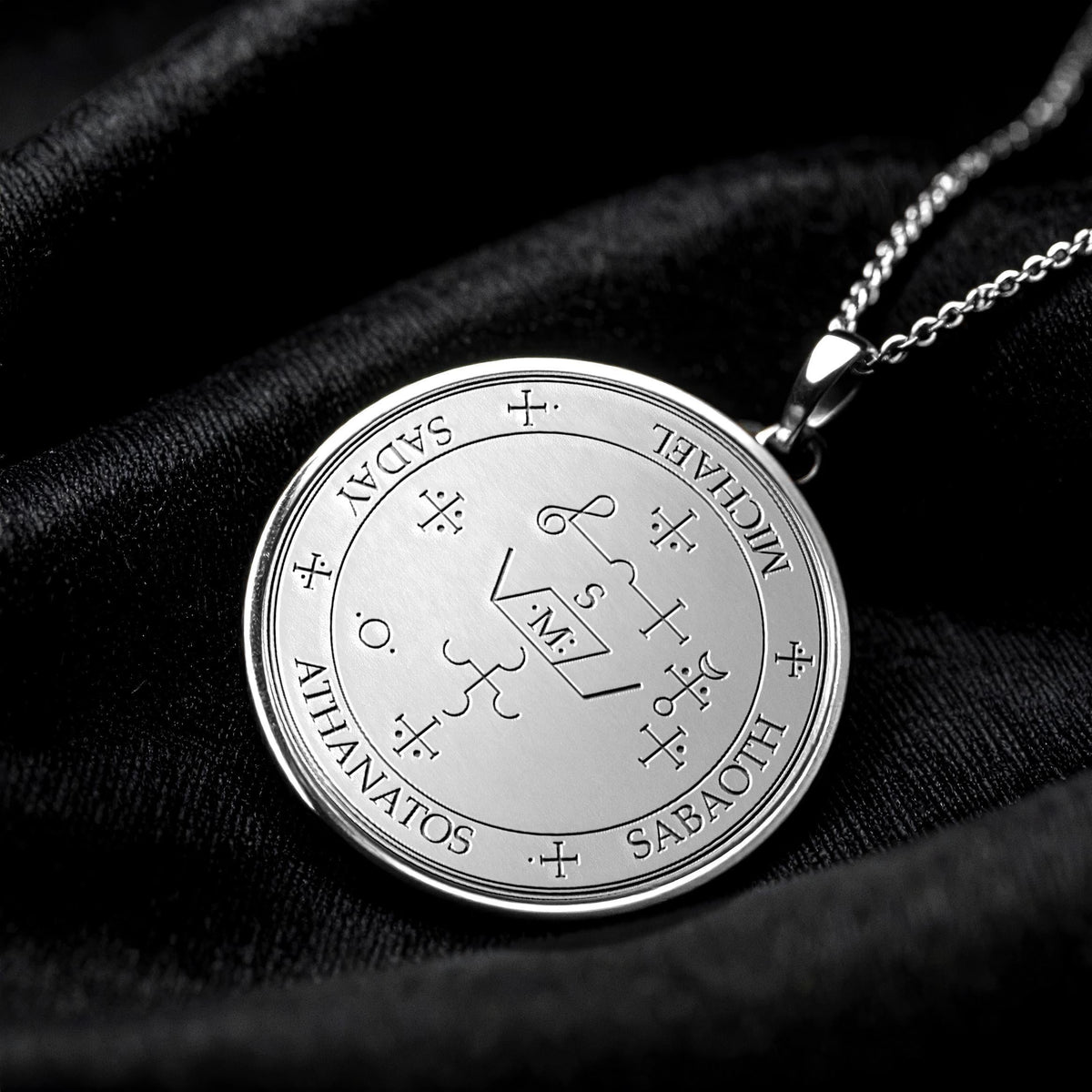 Archangel Azrael Sigil Pendant Necklace – Transformation, Comfort & Spiritual Guidance