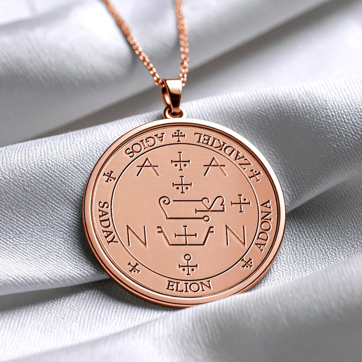 Archangel Zadkiel Sigil Pendant Necklace – Mercy, Forgiveness & Spiritual Transformation