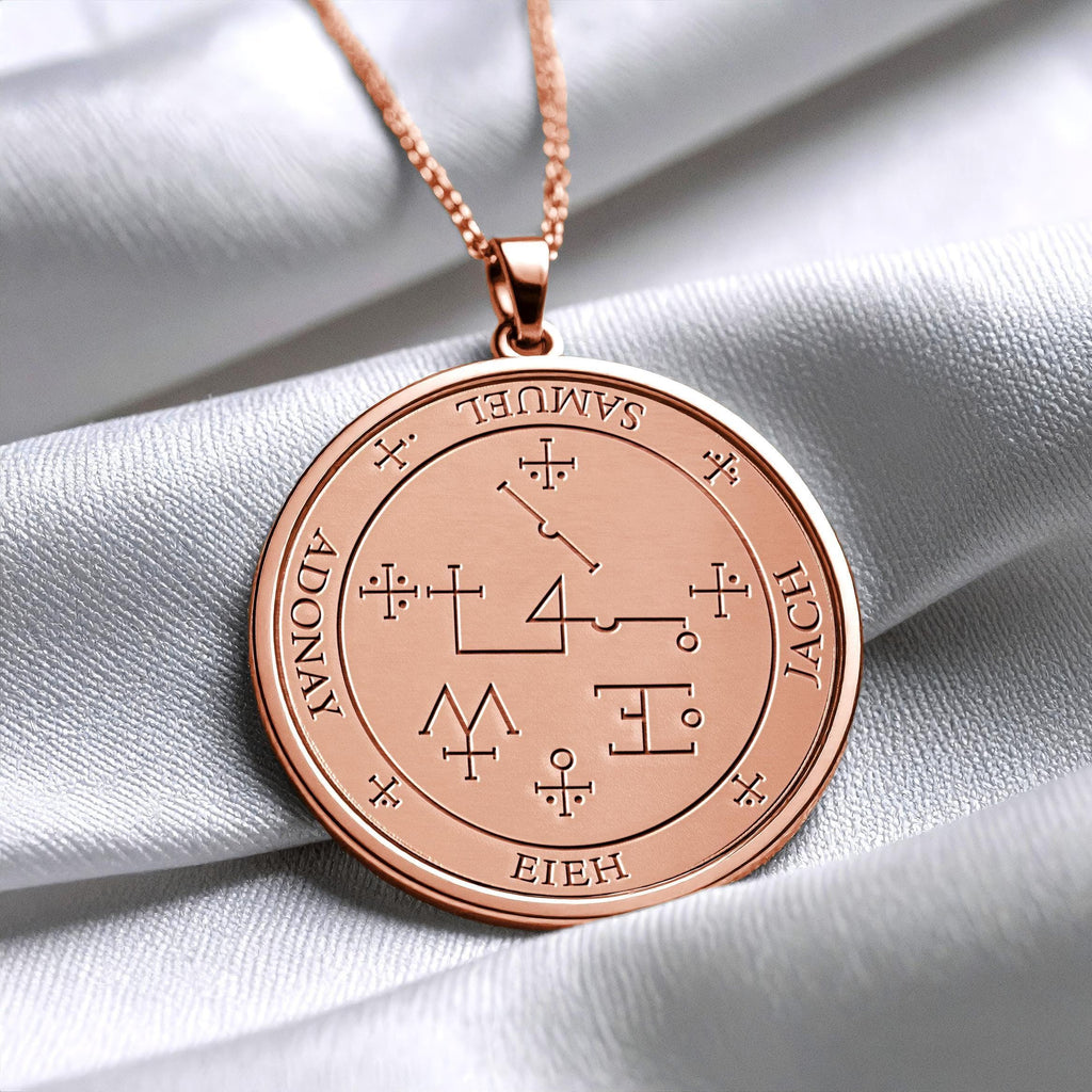 Archangel Samuel Sigil Pendant Necklace – Strength, Courage & Spiritual Protection