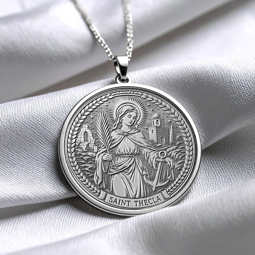 Saint Thecla Pendant Necklace – Courage, Devotion, Resilience & Unwavering Faith