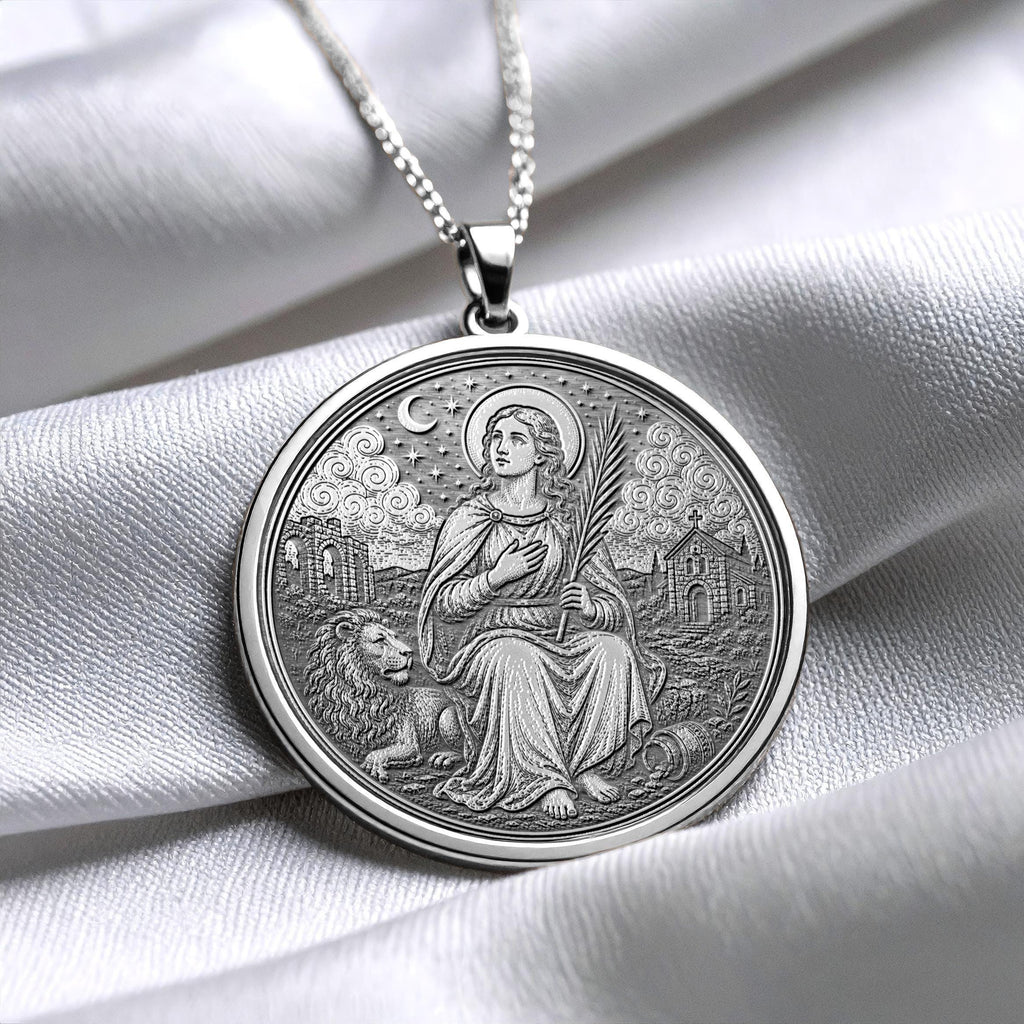 Saint Thecla Pendant Necklace – Fearless Faith, Freedom, Transformation & Divine Protection