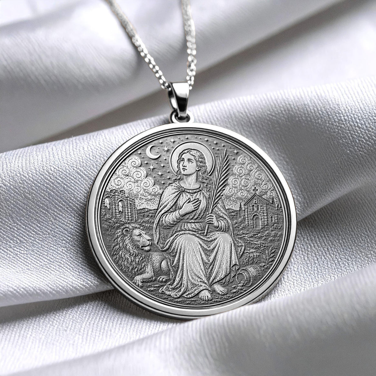 Saint Thecla Pendant Necklace – Fearless Faith, Freedom, Transformation & Divine Protection