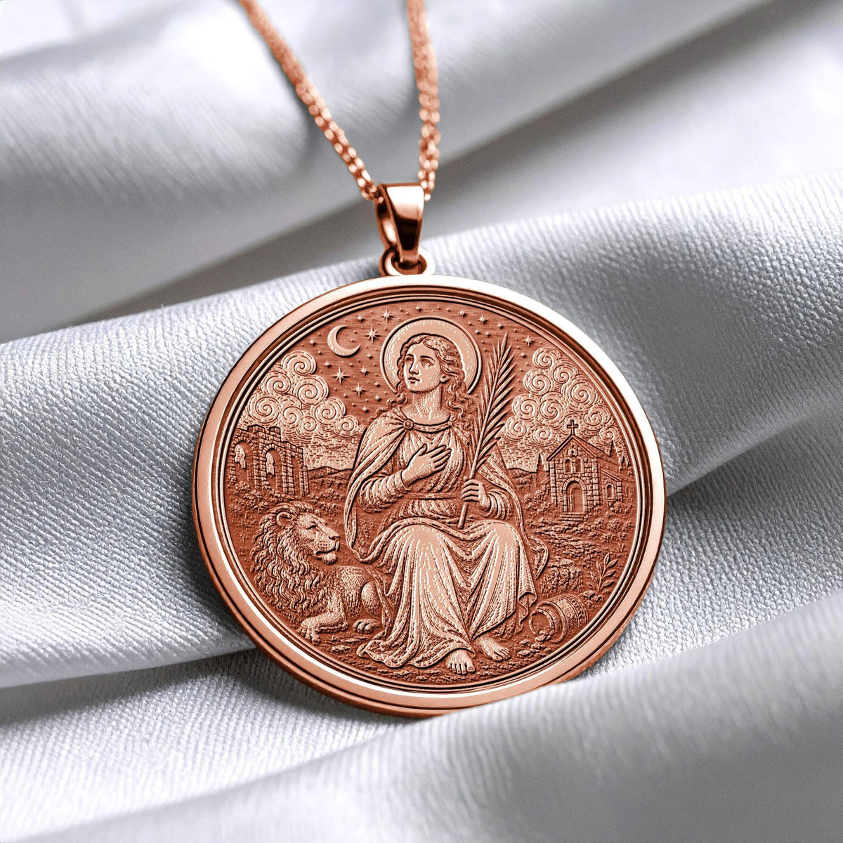 Saint Thecla Pendant Necklace – Fearless Faith, Freedom, Transformation & Divine Protection