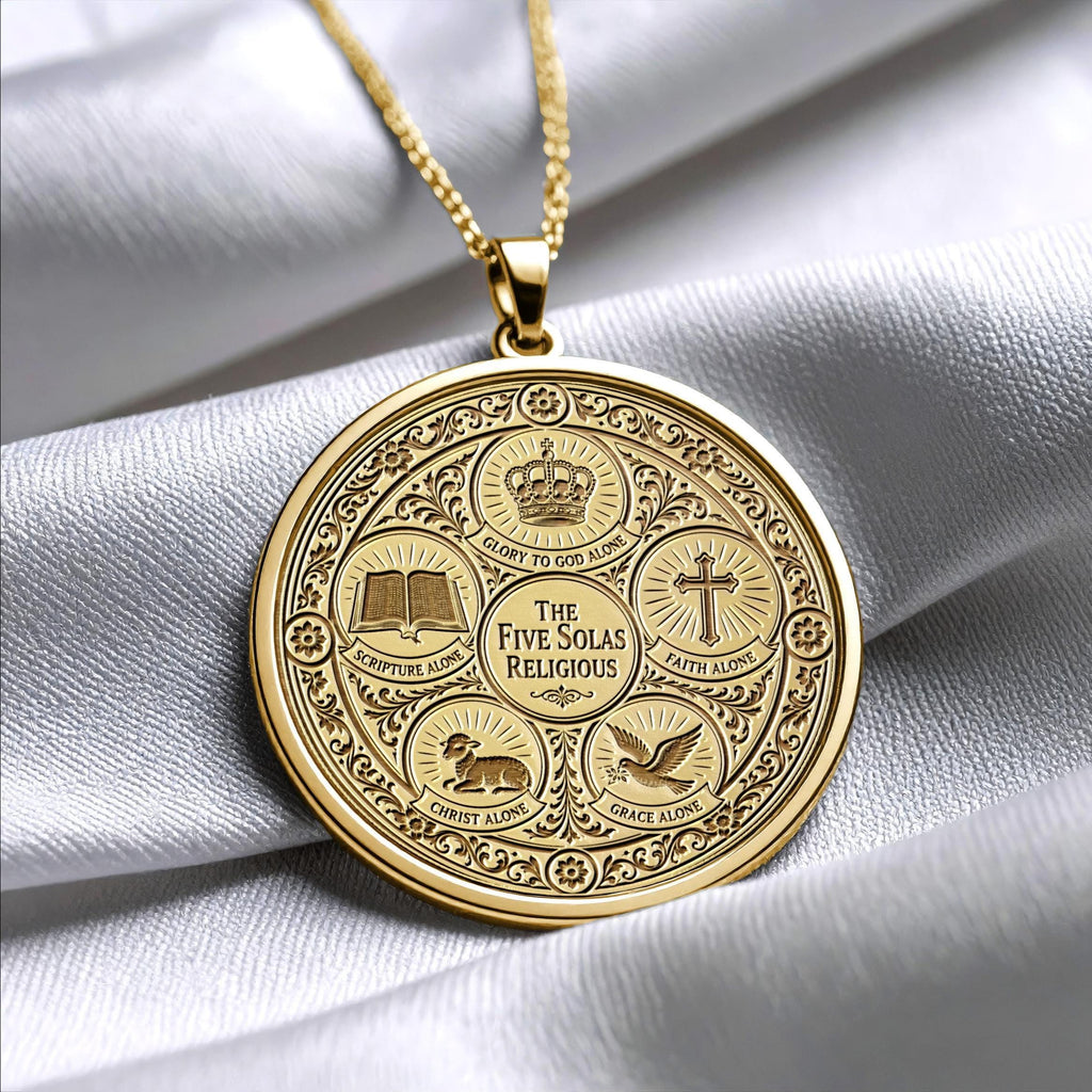 Five Solas Pendant Necklace – Faith, Grace & Spiritual Truth