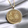 Celestial Sun and Moon Pendant Necklace – Balance, Harmony & Cosmic Energy