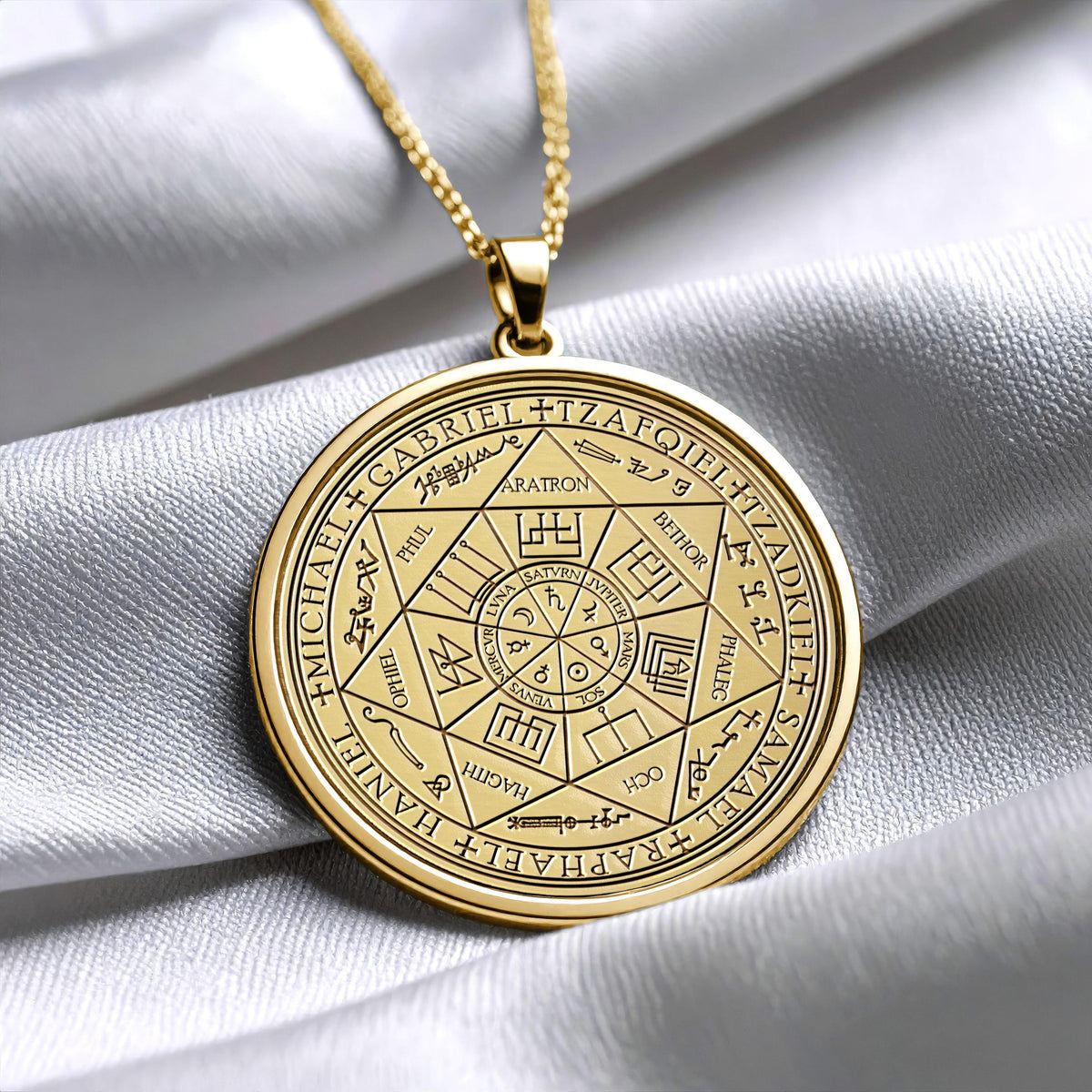 Archangel Sigil Pendant Necklace – Protection, Guidance & Divine Power
