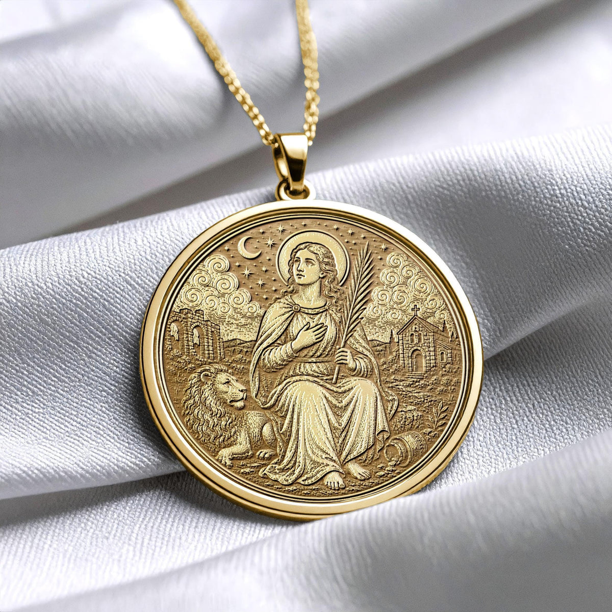 Saint Thecla Pendant Necklace – Fearless Faith, Freedom, Transformation & Divine Protection