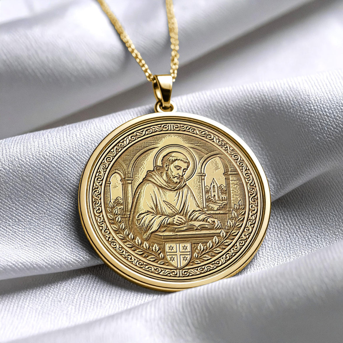 Saint Aelred of Rievaulx Pendant Necklace – Spiritual Friendship, Compassion & Faith