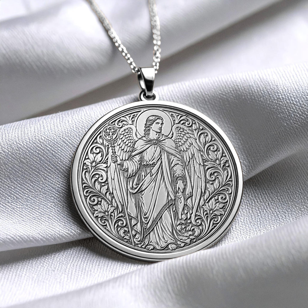 Archangel Raphael Pendant Necklace – Healing Light, Peace & Sacred Protection