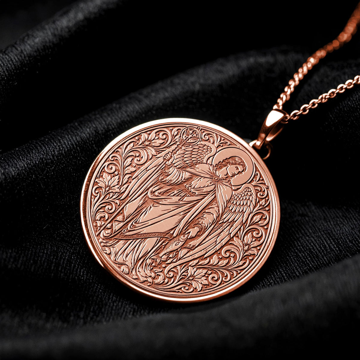 Archangel Raphael Pendant Necklace – Healing Light, Peace & Sacred Protection