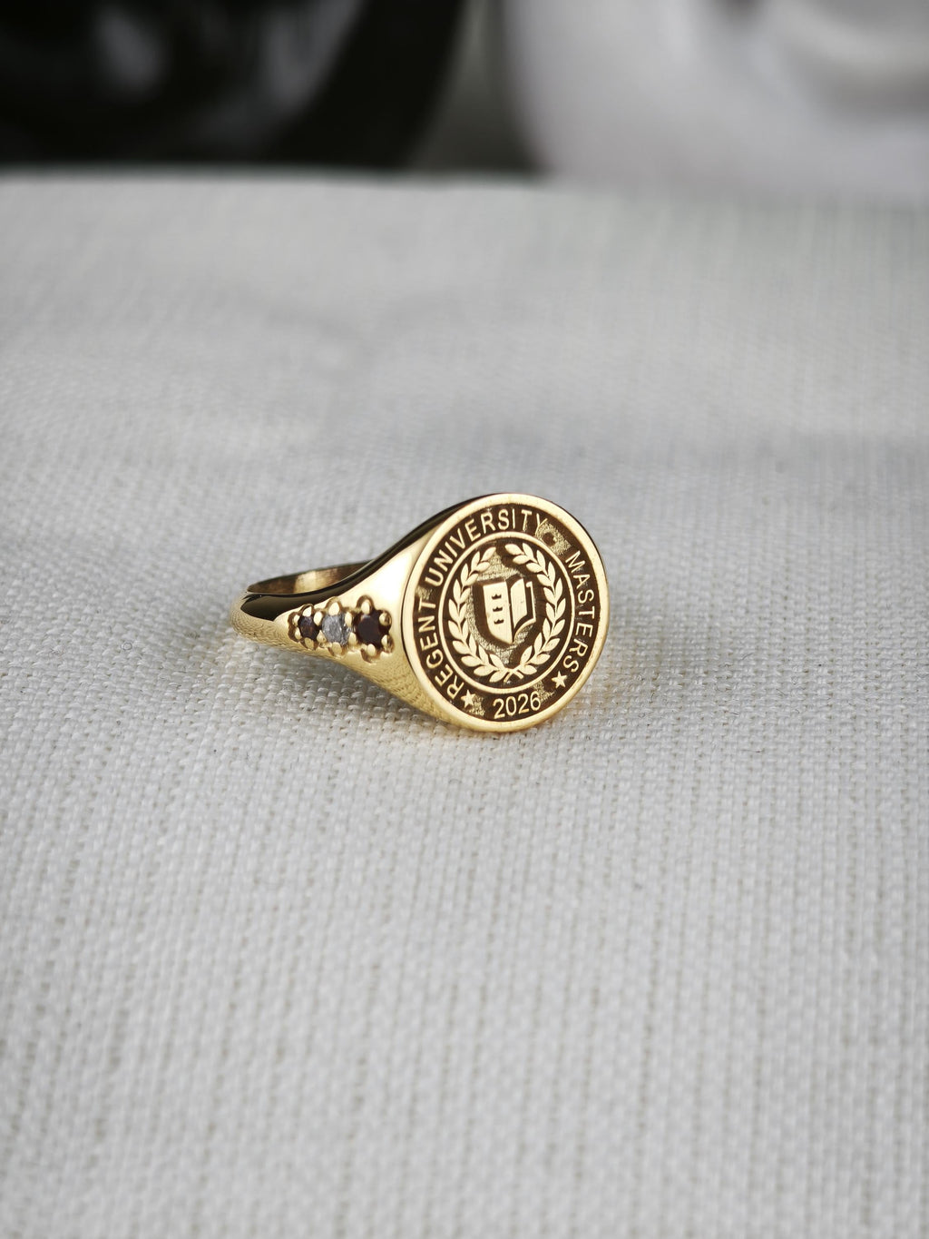 Custom Class Ring, Personalized University Ring, College Graduation Gift, Sterling Silver or Solid Gold