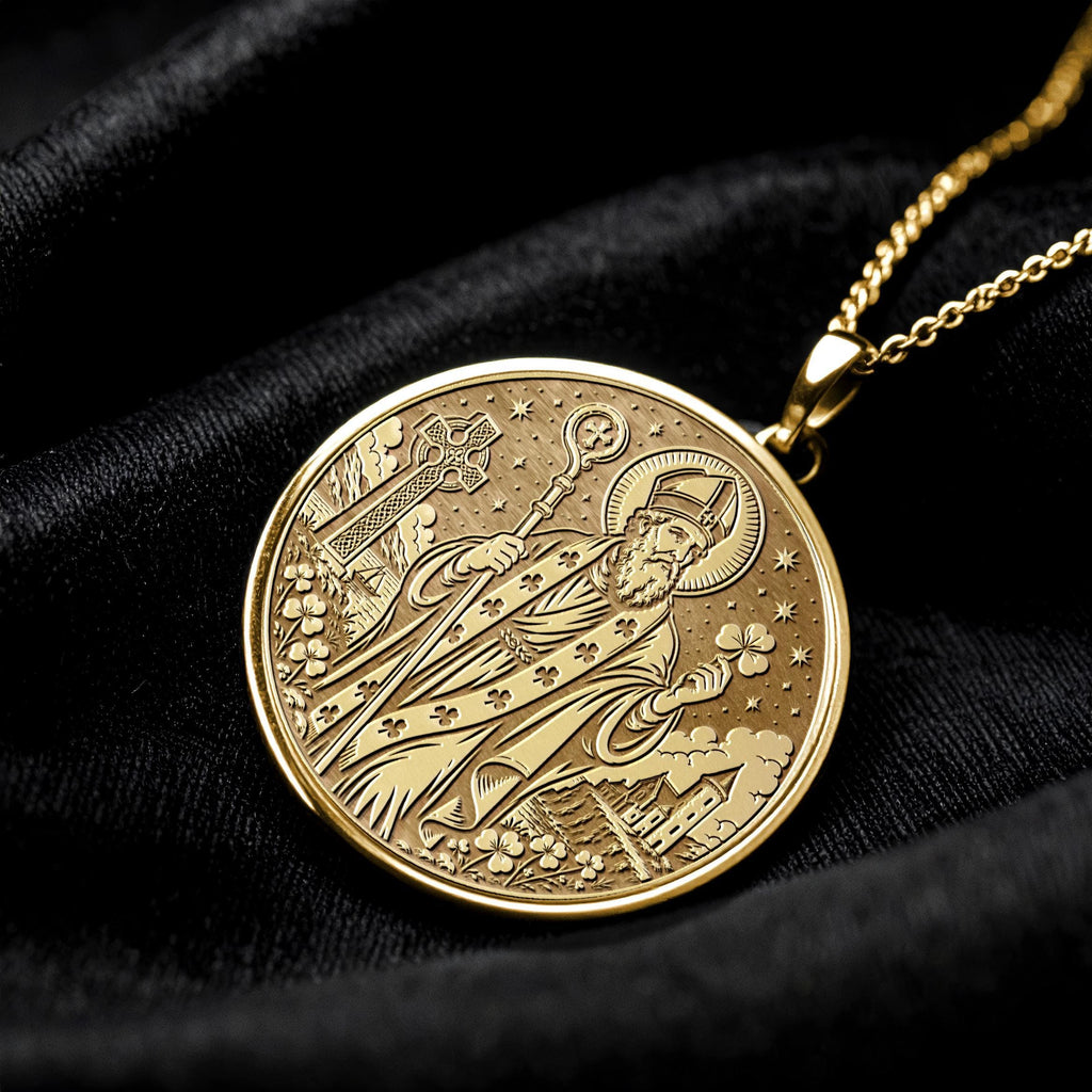 Saint Patrick Pendant Necklace – Irish Faith, Protection & Timeless Tradition