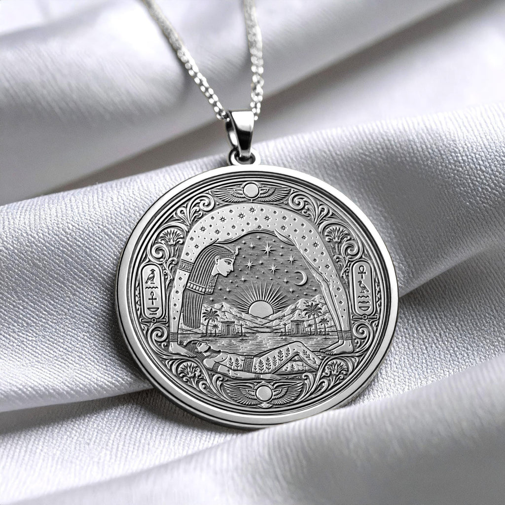 Ancient Egyptian Nut Necklace – Sky Goddess, Protection & Eternal Renewal