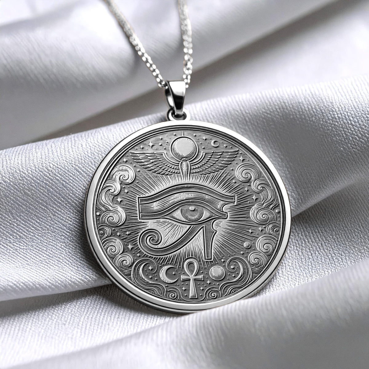 Sacred Eye of Horus Necklace – Protection, Wisdom & Divine Strength*