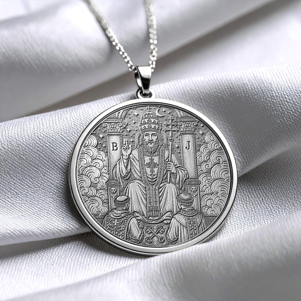 The Hierophant Tarot Card Necklace – Wisdom, Tradition & Spiritual Guidance