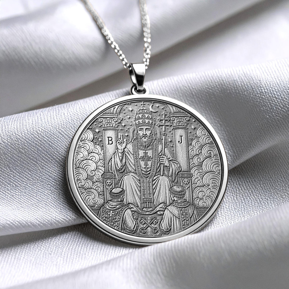 The Hierophant Tarot Card Necklace – Wisdom, Tradition & Spiritual Guidance