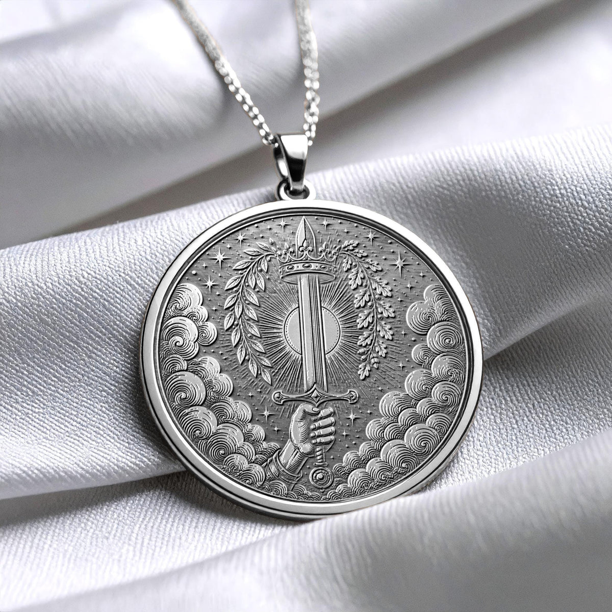 Ace of Swords Tarot Pendant Necklace – Clarity, Truth & Mental Strength