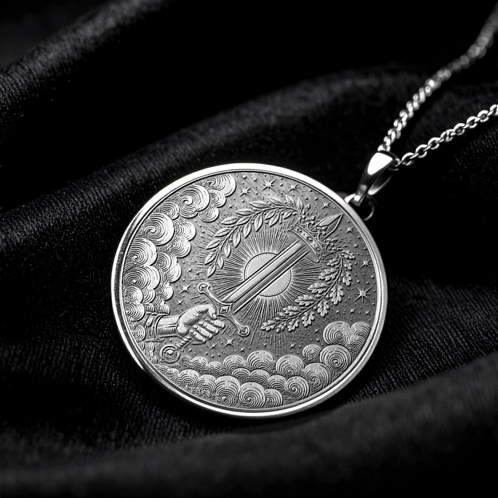 Ace of Swords Tarot Pendant Necklace – Clarity, Truth & Mental Strength
